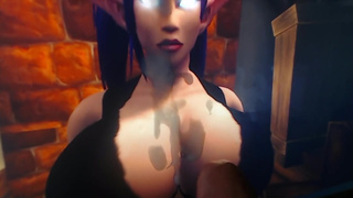 Night Elf Cum Tribute World of Warcraft