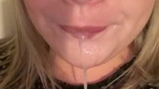 Spit Sloppy Huge Dildo Dildo Deepthroat Blowjob GIF