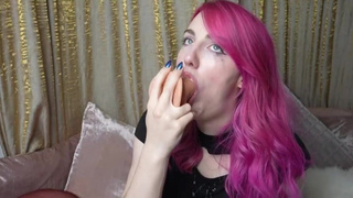 Solo Dildo Deepthroat GIF