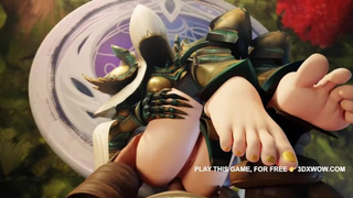 Warcraft - Elf Chick Asshole Fuck Foot Kink Pov 3d Video Game