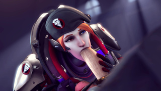 Moira из игры Овервотч сосет хуй