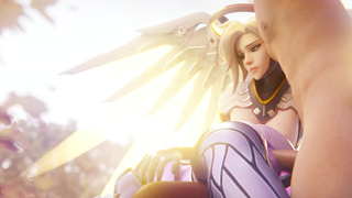 Mercy смотрит как трахают ее подружку Widowmaker (Overwatch)