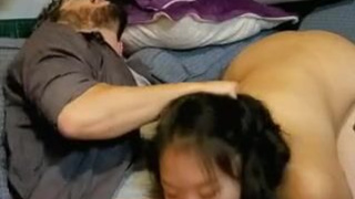 ThroatPie Throat Fuck Rough Real Couple Hair Pulling Face Fuck Deepthroat Cum Swallow Blowjob Asian GIF