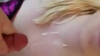 Piercing Deepthroat Cumshot Blue Eyes Blonde GIF